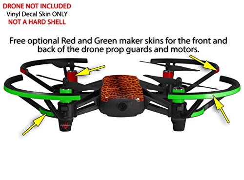 Skin Decal Wrap 2 Pack Compatible with DJI Ryze Tello Fractal Fur Cheetah Drone NOT Included