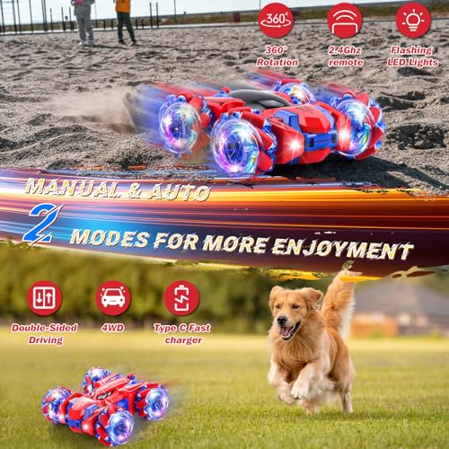 Spider Remote Control Car Headlight Double Sided Off-Road 360° Rotating Car