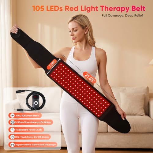 Red Light Therapy Pad, 105LED 660nm 850nm Infrared Light Wrap - size: 7.09*51.18
