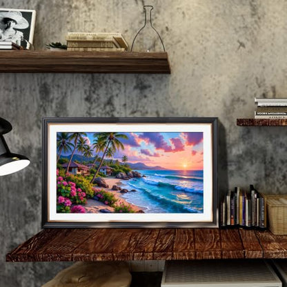 JOOZ Large Diamond Art Kits for Adults - 5D Sunset Beach Diamond Painting - color: Sunset Beach 059
