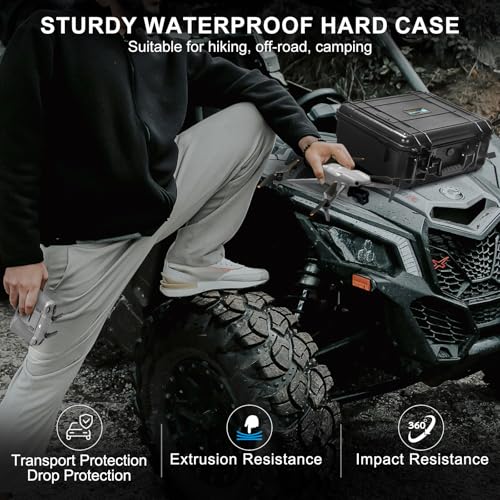 Lekufee Waterproof Hard Case Compatible with DJI Air 3S/3 Drone/Fly More Combo/RC 2/N3/N2 Remote Controller and Accessories (Case Only)