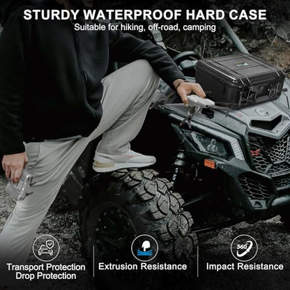 Lekufee Waterproof Hard Case Compatible with DJI Air 3S/3 Drone/Fly More Combo/RC 2/N3/N2 Remote Controller and Accessories (Case Only)