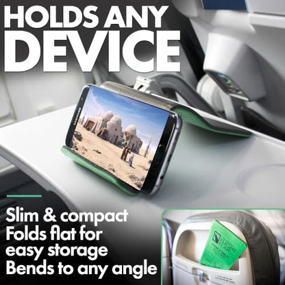 Flight Flap - Foldable Airplane Phone Holder, Travel Phone Stand, Green - color: Green, size: Large