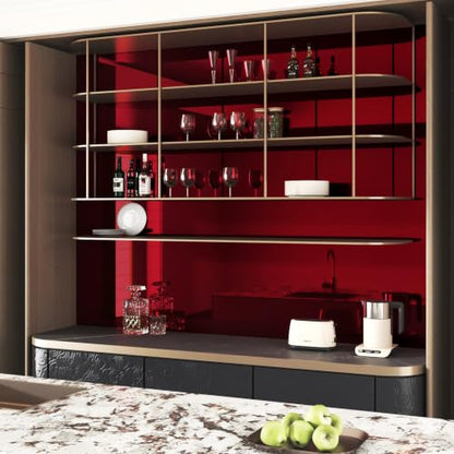 WESTICK Glossy Red Mirror Paper Peel and Stick Metallic Permanent Vinyl - color: 2.Red