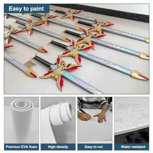 biguphate EVA Foam Roll, 2mm White, 15"x39" High Density Craft Foam - color: WHITE, size: 1 PACK-38x100CM-2MM