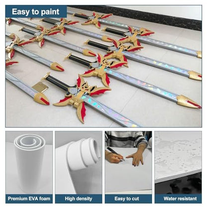 biguphate EVA Foam Roll, 2mm White, 15"x39" High Density Craft Foam - color: WHITE, size: 1 PACK-38x100CM-2MM