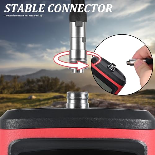 Hot Wire Anemometer Handheld with Bendable Telescoping Probe, HVAC in-Duct Peak Airflow Wind Speed Anemometer, Temperature CFM CMM Meter, Backlit LCD, Data Record & Output