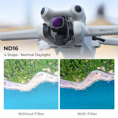 K&F CONCEPT ND Filters Kit for DJI Mini 4 Pro, 4 Pack(ND8+ND16+ND32+ND64)