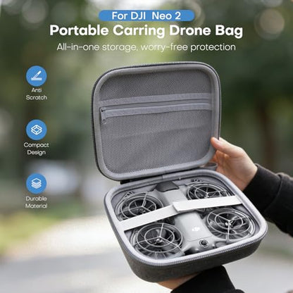 REYGEAK for DJI Neo 2 Carrying Case,Portable Travel Compact Bag for Drone