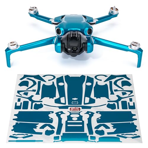 WRAPGRADE Skin Stickers Compatible with DJI Mini 4 Pro | Full Wrap (Caribbean Blue) - color: Caribbean Blue