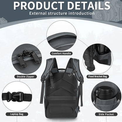 TORIBIO Large Hardshell Camera Backpack DSLR/SLR/Mirrorless Photography Bag - color: Grey