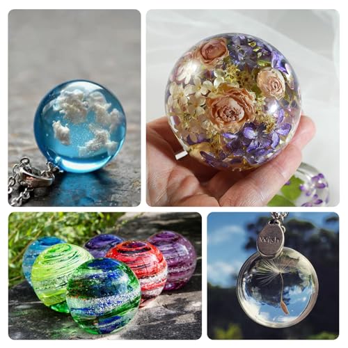 KISREL Sphere Resin Molds, 8 PCS Sphere Silicone Mold, Upgraded Epoxy Molds - size: Sphere Resin Molds - 8pcs
