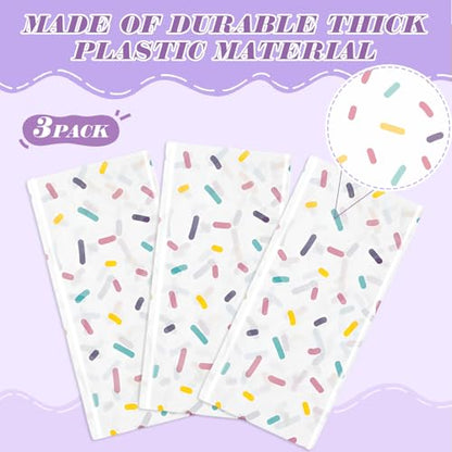 Mindsoft 3 Pcs White Stripe Polka Dot Plastic Tablecloth Party - color: White, style: Stripe Polka Dot