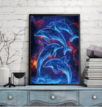 Dolphin 5D DIY Diamond Painting Kits for Adults Gem Art Kits - color: KM627-1