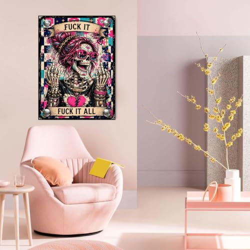 Skull Diamond Art Kits for Adults Funny Diamond Painting Kit for Beginner - color: DP04821
