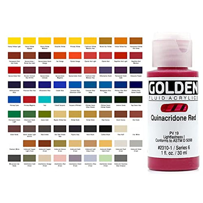 GOLDEN Fluid Acrylics, Cadmium Yellow Medium Hue, 1 fl. oz. Bottle