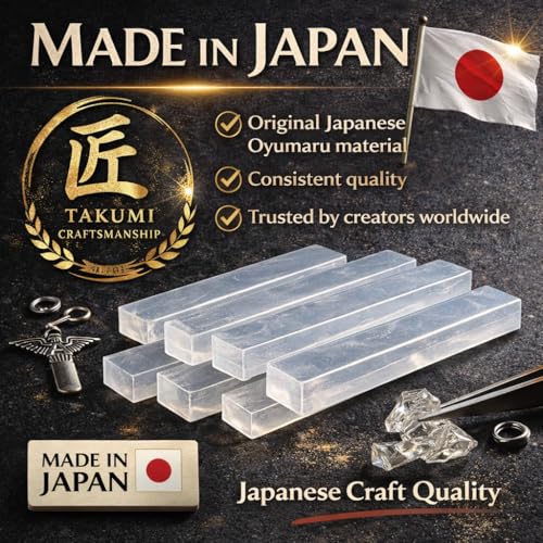 Oyumaru Clear Reusable Thermoplastic Mold Material – Clear Instant Mold for DIY Casting, Miniatures, Jewelry & Craft Duplication (8 Pack)