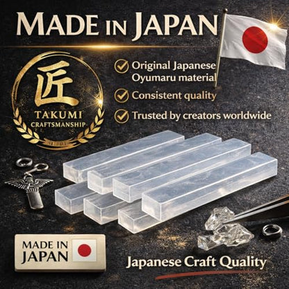 Oyumaru Clear Reusable Thermoplastic Mold Material – Clear Instant Mold for DIY Casting, Miniatures, Jewelry & Craft Duplication (8 Pack)