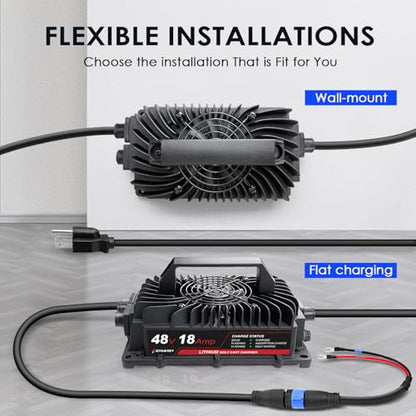 EPOWREY 18AMP Lithium Battery Charger for 48 Volt/58.4V (51.2V) LiFePO4