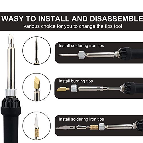 Wood Burning Kit, WoodBurning Tool Adjustable Temperature for Adult - color: Bue