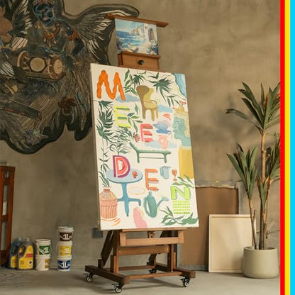 MEEDEN Extra-Large Art Painting Easel: Holds Canvas Up to 79" for Studio - color: Walnut