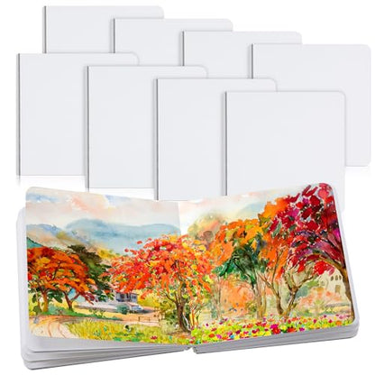Tenceur 8 Pack Mini Watercolor Journal, 3.9" X3.9, 240 Sheets, White - color: White, size: 3.9 x 3.9 Inch