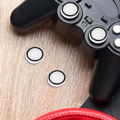 4pcs Thumb Grips Joystick Cap Cover for PS5 PS4 Xbox Series X/S Controller - color: white