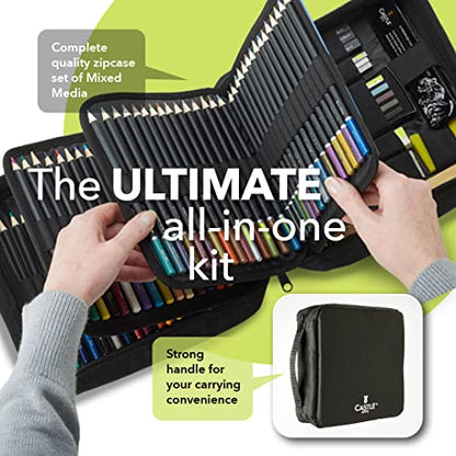 Castle Art Supplies Mixed Media Pencil Set - 120 Plus Art Pencils