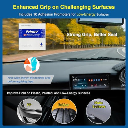 Tapsi Automotive Double Sided Tape, 0.4" x 36 ft - size: 0.4" x 36 ft