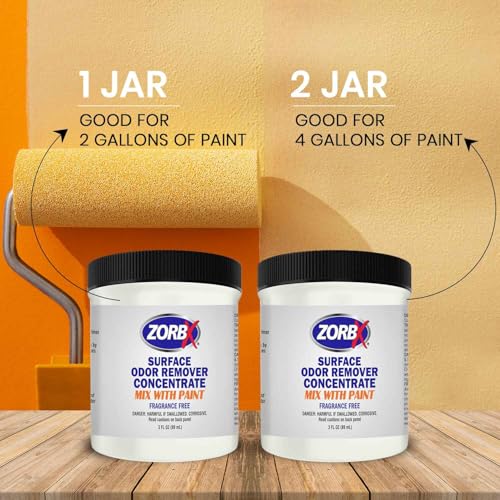 ZORBX 3 Oz Concentrate Surface Odor Remover Paint Additive (Pack of 2) - size: 2 Jars
