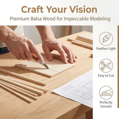 150pc Balsa Wood Kit with Sticks & Sheets