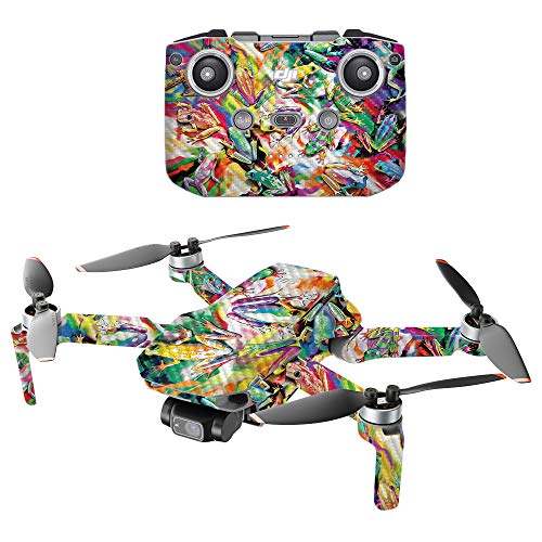 MightySkins Carbon Fiber Compatible With DJI Mini 2 Portable Drone - Wet Paint | Protective, Durable Textured Carbon Fiber Finish | Easy To Apply, Remove, and Change Styles | Made in the USA - color: Wet Paint