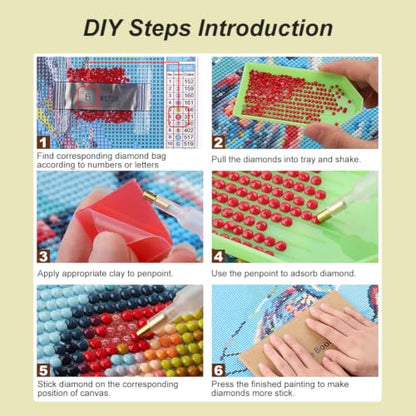 FHBUBPUP Landscape Diamond Art Kits for Adults, Diamond Painting Kits