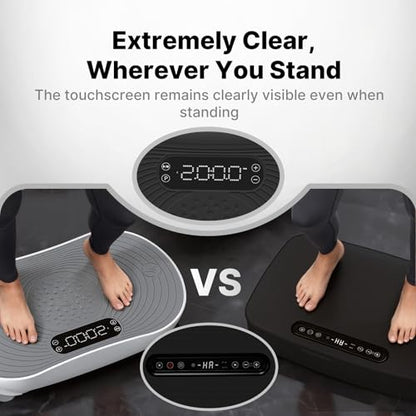 Merach V33 Pro Vibration Plate Exercise Machine with Touchscreen, 99 Speeds - color: White