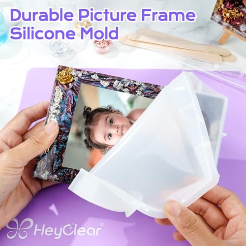 HeyClear 34oz Epoxy Resin Picture Frame Silicone Mold Kit -DIY Photo Gifts - size: 34 oz Frame Kit