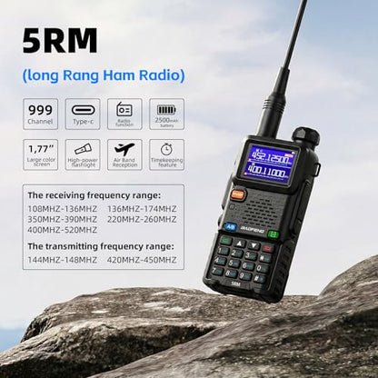 Baofeng Radio UV-5RM Ham Radio Handheld UV5R Long Range Walkie Talkies