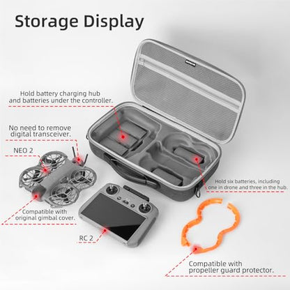 Carrying Case for DJI Neo 2 Fly More Combo Accessories