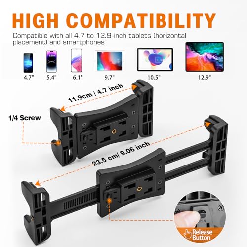 Tablet Holder for Microphone Stand, iPad Mount for Sheet Music Stand