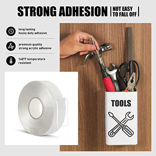 VERSAF Double Sided Tape Heavy Duty 1/2 in x 10 ft, Removable Nano Tape - size: 1/2"