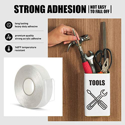 VERSAF Double Sided Tape Heavy Duty 1/2 in x 10 ft, Removable Nano Tape - size: 1/2"