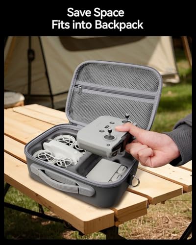 LKTOP Carrying Case for DJI Neo Fly More Combo,PU Leather Shoulder Bag