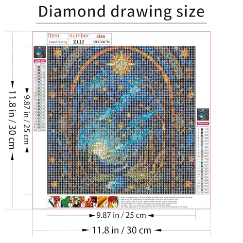 XIYOUVIGOR Magical Night Sky Stained Glass Window Diamond Art Kits - color: Magical Night Sky