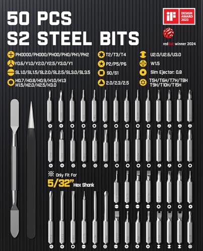 Fanttik E1 Max Electric Screwdriver, 53-in-1 Screwdriver for DIY (Grey) - color: Grey