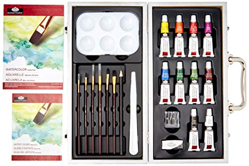 Beginner Watercolor Painting Wood Box Set - color: Watercolor (22 Piece)