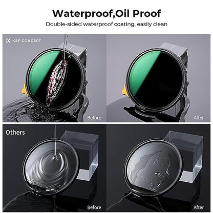 K&F CONCEPT 62mm Black Diffusion 1/4 Effect & Variable ND2-32 Filter in-1 - size: 62mm