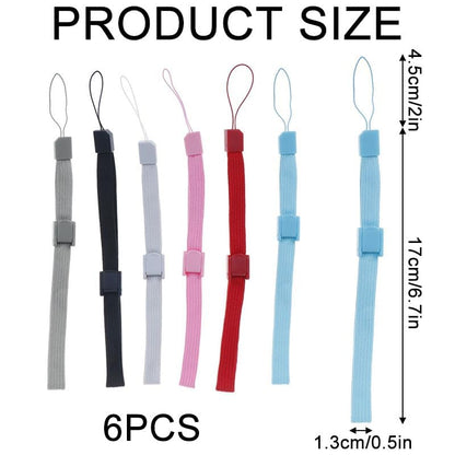 Hand Wrist Strap,6PCS Adjustable Phone Lanyards,Multi Purpose Wristbands with Lock for Wii Remote Wristbands wirh Slider Lock Straps for Wii Remote Controller,MobilePhone,Mp3,Digital Camera