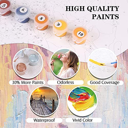 Paintcolor Chicken Paint by Numbers Kit for Adults Beginner - color: chicken