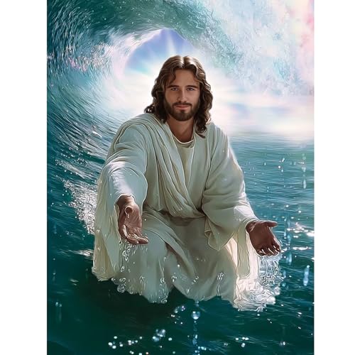 TOPCLTV Jesus Diamond Art Kits for Adults,5D Christian Diamond Painting Kit - color: HS001-1