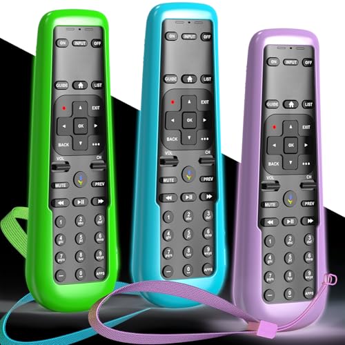 3PACK Case for DirecTV Remote, Cover for AT&T TV Now Receiver C71KW / RC82V Voice Remote Control Skin Sleeve Purple Blue Green - color: Purple Blue and Green