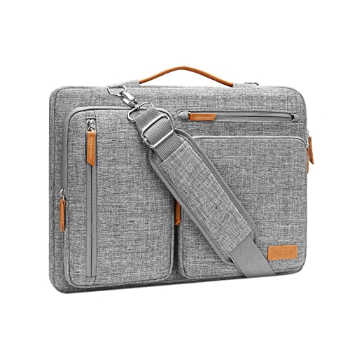 MOSISO 360 Protective Laptop Shoulder Bag, 14 inch Computer Bags - color: Gray, size: 14 inch